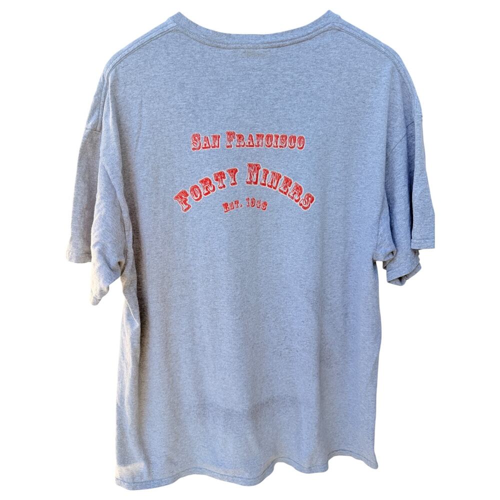 San Francisco 49ers The Catch Vintage Style T Shirt Mens Large Gray NFL Tee - Picture 2 of 5